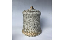 益子焼&nbsp;自然釉花弁連葉彫文水指＊茶道具【穴窯焼成】&nbsp;|&nbsp;栃木県&nbsp;伝統工芸品&nbsp;美術品&nbsp;1点限定品&nbsp;一点物&nbsp;陶器&nbsp;陶芸&nbsp;作家