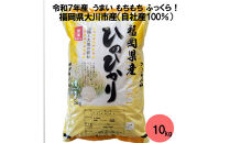 福岡県産米&nbsp;ひのひかり&nbsp;10kg&nbsp;（福岡県&nbsp;大川市産）
