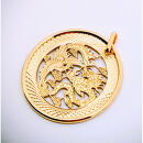 【18金イエローゴールドネックレス&nbsp;龍鳳呈祥ペンダントトップ&nbsp;グリームカット長小豆0.25&nbsp;45cm】富山県&nbsp;富山市&nbsp;贈り物&nbsp;おすすめ&nbsp;ギフト&nbsp;記念