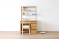 【開梱設置】高野木工 アスター オーダー突板天板 (幅90cm 奥行き60cm) + 60デスク + 30チェスト + 90ラック 天板のみ受注生産 ※チェア別売 オーク【10年保証】