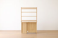 【開梱設置】高野木工 アスター オーダー突板天板 (幅90cm 奥行き60cm) + 60デスク + 30チェスト + 90ラック 天板のみ受注生産 ※チェア別売 オーク【10年保証】