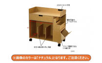 ＜静岡製作所＞パソコン作業ワゴン（大）ダークブラウン【沖縄・離島不可】