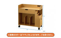 ＜静岡製作所＞パソコン作業ワゴン（大）ダークブラウン【沖縄・離島不可】
