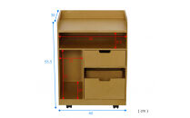 ＜静岡製作所＞リビングワゴン　ナチュラル【沖縄・離島不可】