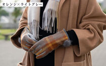 【シノワズリーモダン京都】手の平全体スマホ対応&nbsp;ウールカシミヤ手袋&nbsp;オレンジ×ライトグレー&nbsp;|&nbsp;手袋&nbsp;レディース&nbsp;人気&nbsp;防寒グッズ［&nbsp;京都&nbsp;日傘ブランドが本気で作った手袋&nbsp;レディース&nbsp;スマホ&nbsp;防寒&nbsp;グローブ&nbsp;てぶくろ&nbsp;五本指&nbsp;冬&nbsp;おしゃれ&nbsp;人気&nbsp;おすすめ&nbsp;ギフト&nbsp;プレゼント&nbsp;お取り寄せ&nbsp;通販&nbsp;送料無料&nbsp;ふるさと納税&nbsp;］