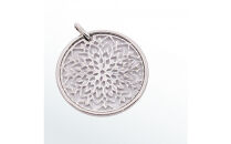 【プラチナネックレス&nbsp;Pt900&nbsp;二つ菊ペンダントトップ&nbsp;グリームカット長小豆0.25φ&nbsp;45cm】富山県&nbsp;富山市&nbsp;贈り物&nbsp;おすすめ&nbsp;ギフト&nbsp;記念