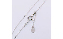 【プラチナネックレス&nbsp;Pt900&nbsp;二つ菊ペンダントトップ&nbsp;グリームカット長小豆0.25φ&nbsp;45cm】富山県&nbsp;富山市&nbsp;贈り物&nbsp;おすすめ&nbsp;ギフト&nbsp;記念