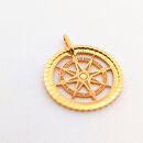 【18金イエローゴールドネックレス&nbsp;羅針盤ペンダントトップ&nbsp;グリームカット長小豆0.25φ&nbsp;45cm】富山県&nbsp;富山市&nbsp;贈り物&nbsp;おすすめ&nbsp;ギフト&nbsp;記念