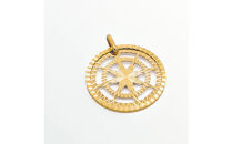 【18金イエローゴールドネックレス&nbsp;羅針盤ペンダントトップ&nbsp;グリームカット長小豆0.25φ&nbsp;45cm】富山県&nbsp;富山市&nbsp;贈り物&nbsp;おすすめ&nbsp;ギフト&nbsp;記念