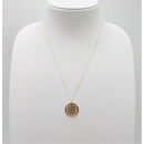 【18金イエローゴールドネックレス&nbsp;二つ菊ペンダントトップ&nbsp;グリームカット長小豆0.25φ&nbsp;45cm】富山県&nbsp;富山市&nbsp;贈り物&nbsp;おすすめ&nbsp;ギフト&nbsp;記念