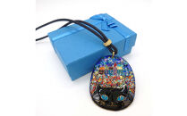 金彩無線七宝焼&nbsp;黒猫のネックレス