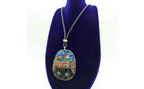 金彩無線七宝焼&nbsp;黒猫のネックレス