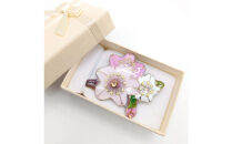 金彩無線七宝焼&nbsp;桜のブローチ　[西宮100周年ラベル]