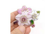 金彩無線七宝焼&nbsp;桜のブローチ　[西宮100周年ラベル]