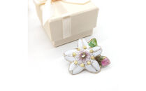 金彩無線七宝焼　桜のタックピンブローチ(ピンバッジ)　[西宮100周年ラベル]