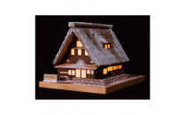 ウッディジョー　あかりシリーズ&nbsp;No.1&nbsp;&nbsp;雪の合掌造り　木製模型キット