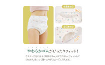 【90サイズ】「おねむうパンツ」4重トレーニングパンツ3枚セット&nbsp;・C（ムーンスター、レモン、虹）