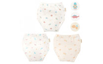 【90サイズ】「おねむうパンツ」6重トレーニングパンツ3枚セット&nbsp;・B（スペース、ザウルス、レモン）