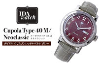 腕時計　Cupola&nbsp;Type&nbsp;40&nbsp;M/Neoclassic【ダイアル：クリムゾンレッド/ベルト：グレー】