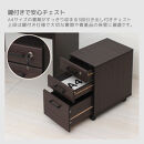 マーサ鍵付きデスク2点セット&nbsp;ブラウン