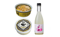 国産素材にこだわった真鯛の柚子ソース缶詰と日本酒セット