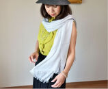 やわらかストール&nbsp;「オリジナル大判」&nbsp;白銀色&nbsp;／&nbsp;笹田織物&nbsp;ファッション&nbsp;オシャレ&nbsp;奈良県&nbsp;田原本町