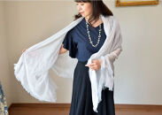 やわらかストール&nbsp;「オリジナル大判」&nbsp;菜の花色&nbsp;／&nbsp;笹田織物&nbsp;ファッション&nbsp;オシャレ&nbsp;奈良県&nbsp;田原本町