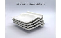 小皿にもなる箸置き&nbsp;箸置き4個セット&nbsp;白磁&nbsp;箸置き小皿&nbsp;Wレスト&nbsp;美濃焼&nbsp;&nbsp;K’sキッチン
