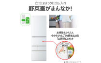 東芝&nbsp;冷蔵庫&nbsp;【標準設置費込み】&nbsp;411L&nbsp;5ドア&nbsp;右開き&nbsp;冷凍冷蔵庫&nbsp;GR-Y41GXK(EW)