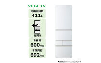 東芝&nbsp;冷蔵庫&nbsp;【標準設置費込み】&nbsp;411L&nbsp;5ドア&nbsp;左開き&nbsp;冷凍冷蔵庫&nbsp;GR-Y41GXKL(EW)