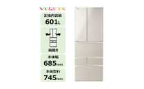 東芝&nbsp;冷蔵庫&nbsp;【標準設置費込み】&nbsp;601L&nbsp;6ドア&nbsp;両開き&nbsp;冷凍冷蔵庫&nbsp;GR-Y600FK(EC)