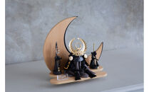 徳川家康公と三日月屏風と台のセット