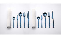 YUEN(PVD&nbsp;BLUE)10pcsペアディナーセット