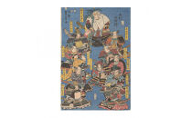 オリジナル【レプリカ浮世絵（2枚絵）歌川芳員作「上杉廿四将」】／名古屋刀剣博物館