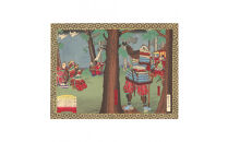 オリジナル【レプリカ浮世絵（2枚絵）歌川豊宣作「新撰太閤記&nbsp;熱田神宮祈願」】／名古屋刀剣博物館