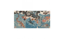 オリジナル【レプリカ浮世絵（3枚絵）歌川国芳作「肥後国水俣の海上にて為朝難風に遇う」】／名古屋刀剣博物館