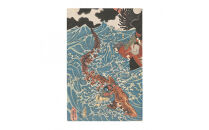 オリジナル【レプリカ浮世絵（3枚絵）歌川国芳作「肥後国水俣の海上にて為朝難風に遇う」】／名古屋刀剣博物館
