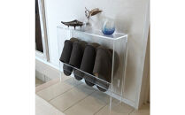 スリッパラック&nbsp;アクリル製&nbsp;4足収納&nbsp;1台&nbsp;川崎市自社工場一貫生産品