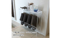 スリッパラック&nbsp;アクリル製&nbsp;4足収納&nbsp;1台&nbsp;川崎市自社工場一貫生産品