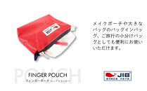 フィンガーポーチ（レッド×ネイビー）