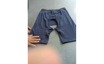 迎春！あったか、みんなにやさしい赤いふんどし！商品名「エミューM」（青色）　