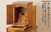 屋久杉　コンパクト仏壇【梅華】W37　4枚戸