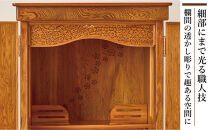 屋久杉　コンパクト仏壇【梅華】W37　4枚戸