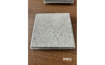 石とアルミのコースター