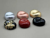 箸置き&nbsp;へこみ&nbsp;箔貼り銀［NF220］