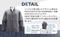 ピンゴルフ&nbsp;ハイゲージ天竺2WAYスタンドフルジップブルゾン&nbsp;半袖&nbsp;長袖&nbsp;グレー&nbsp;LLサイズ