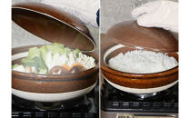 信楽焼&nbsp;10号手付き土鍋&nbsp;ご飯鍋（飴色）