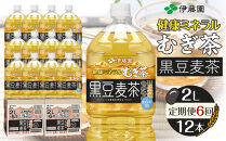 ［定期便&nbsp;全6回&nbsp;毎月発送］健康ミネラル麦茶黒豆麦茶&nbsp;2L×2ケース&nbsp;（12本）