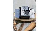 3WAY焚火BOXオルテガ柄&nbsp;スタンダードセット＋グリル鉄板Lオルテガ柄4.5mm厚（オプション品）