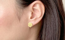 加賀水引細工　イヤリング　花　ゴールド